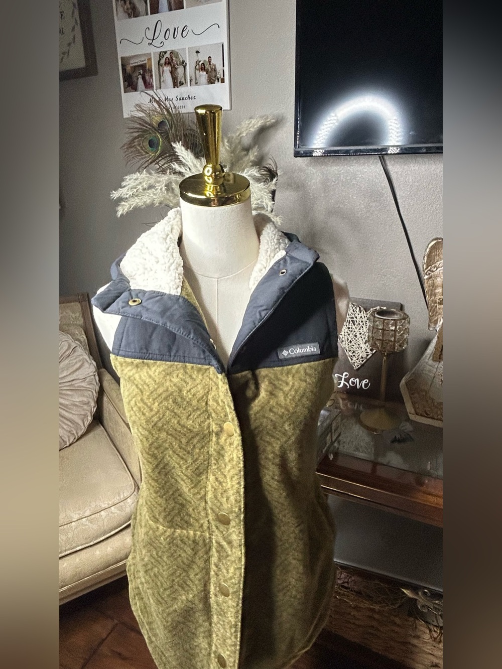 NWT Columbia Benton Springs Overlay Fleece Sherpa Vest  #Gorpcore #Granola